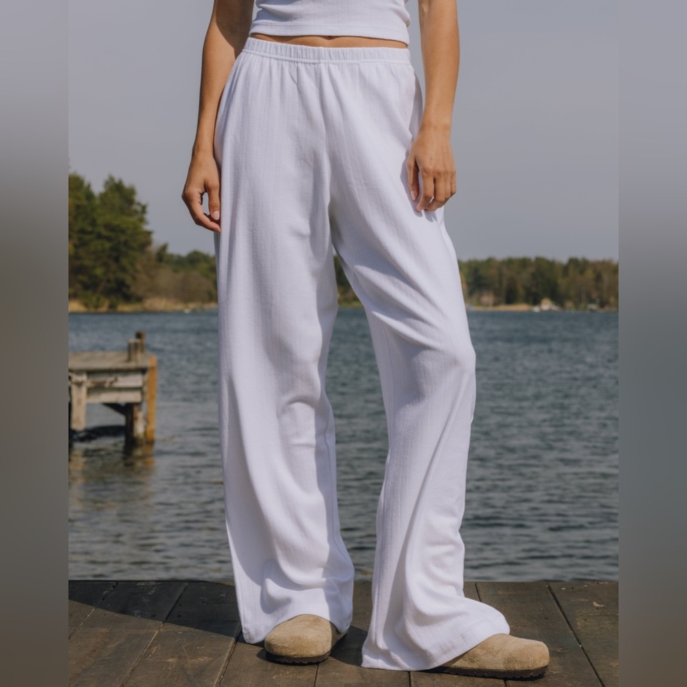 Daily Drills - white pointelle pants